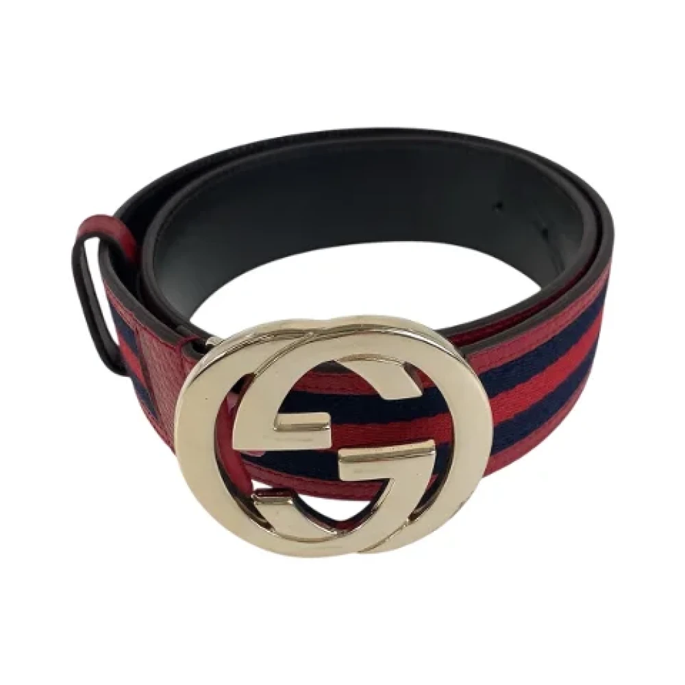 Gucci Vintage Pre-owned Canvas belts Blue Dames