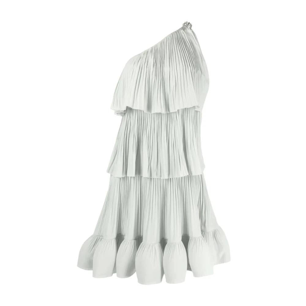 Lanvin Green Elegant Asymetric Ruffled Dress - Female - Party Dresses - L - Dresses