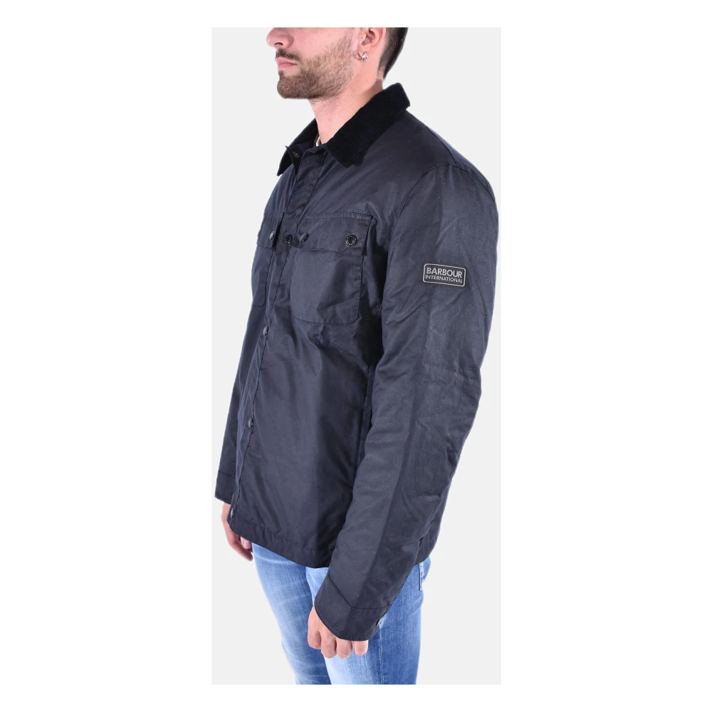 Barbour Gewaxte katoenen jas met gewatteerde voering Blue Heren