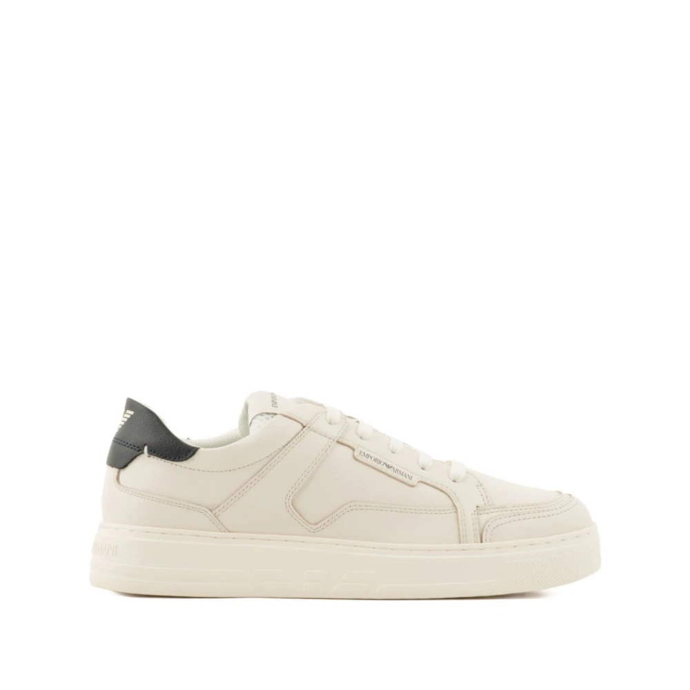 Emporio Armani Mannelijk Beige Schoenen Heren, 44 Eu, Sneakers