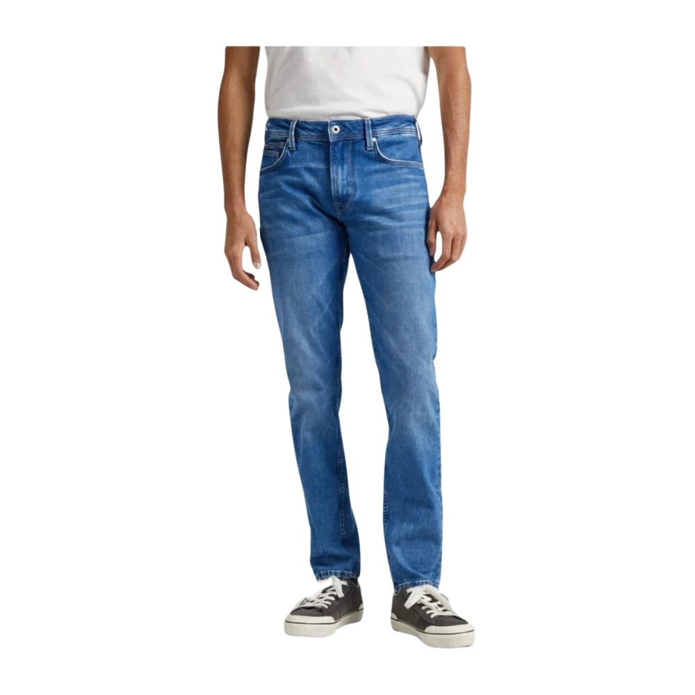 Pepe Jeans Men's Blue Slim-Fit Jeans - Slim Fit Jeans - W36 L32 - Jeans