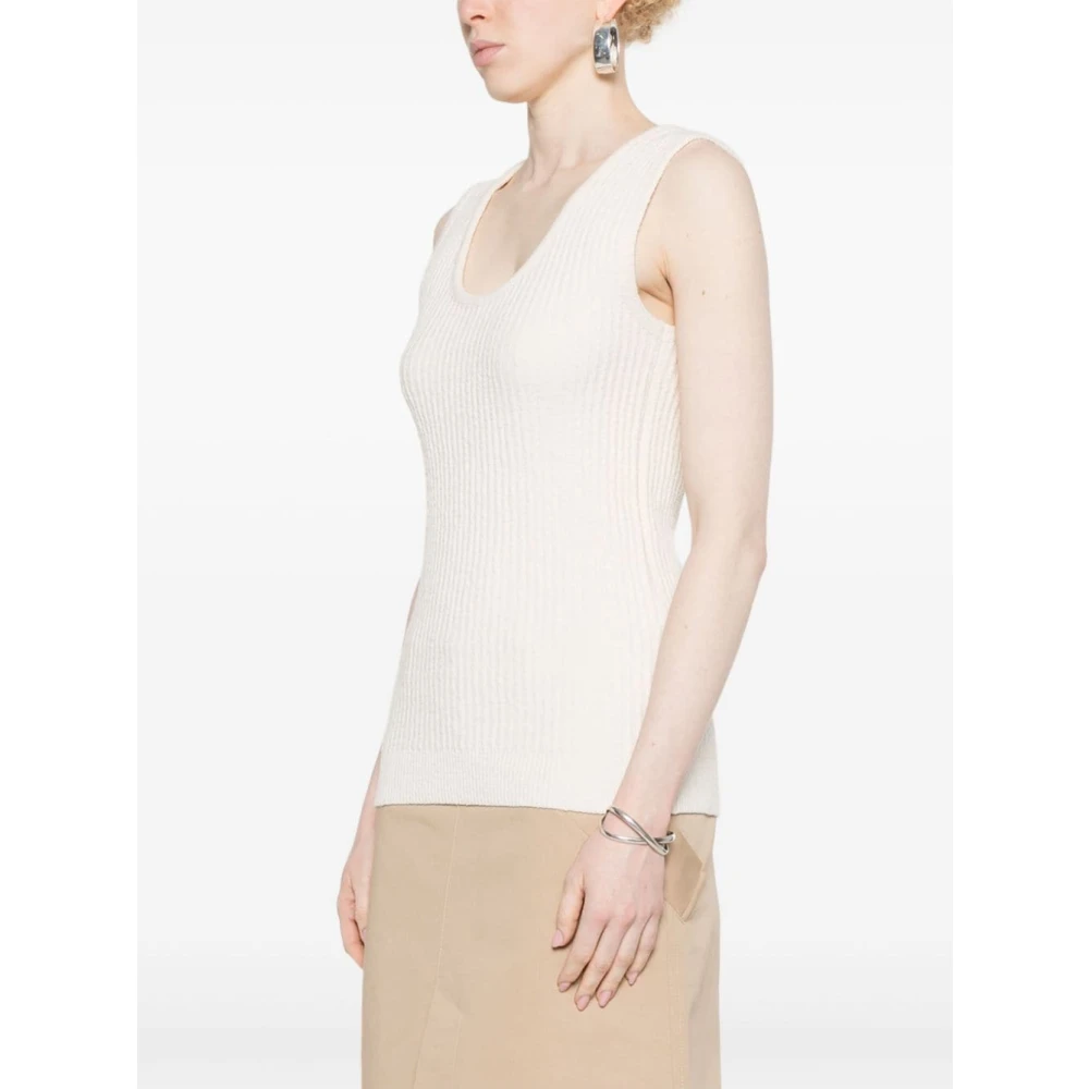 TotêMe Gestructureerde Tank Top Beige Dames
