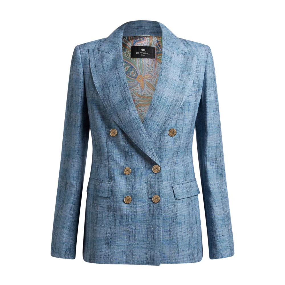 ETRO Lichtblauwe Stijlvolle Jassen Blue Dames