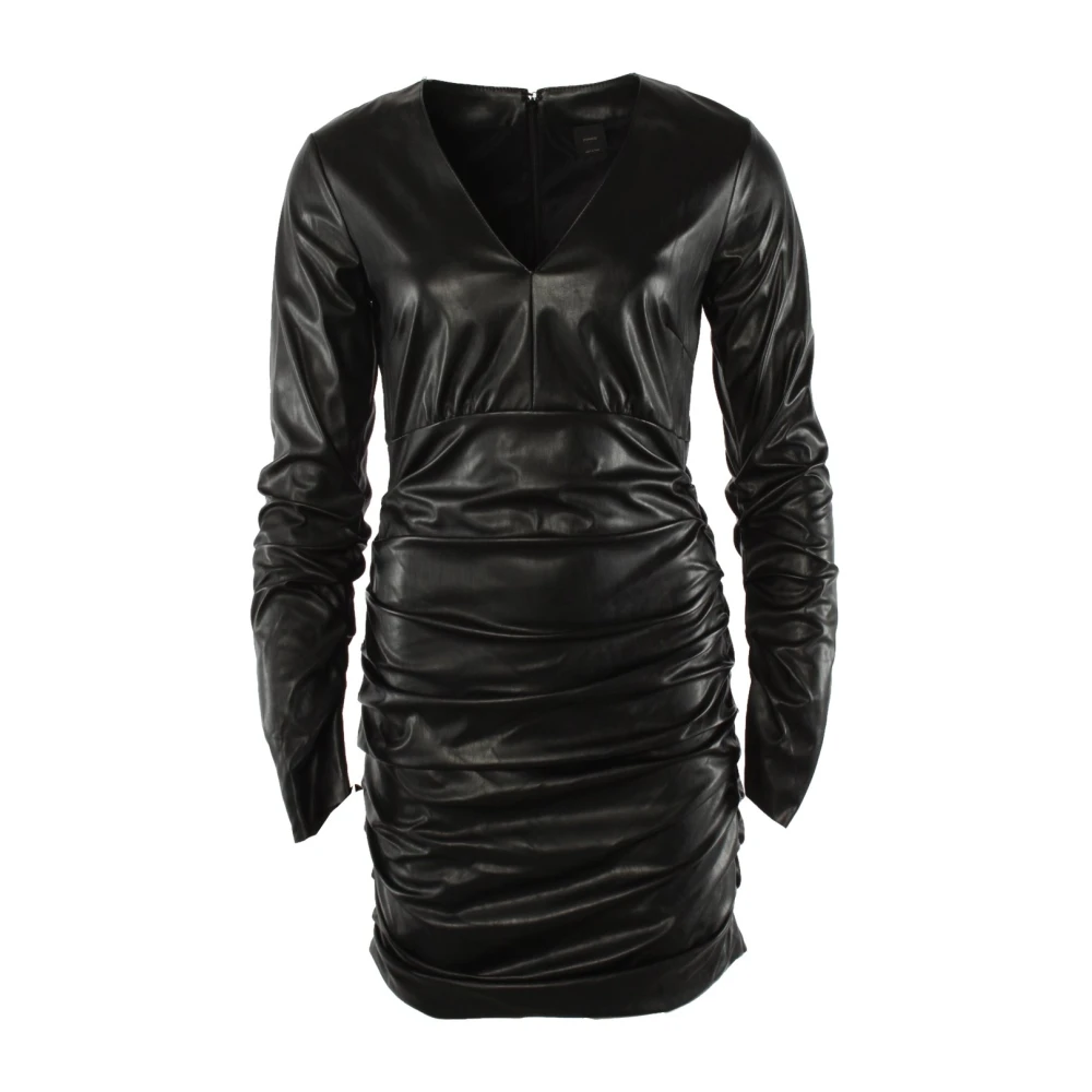 Pinko Zwarte Jurk 100% Polyester Vrouwen Black Dames