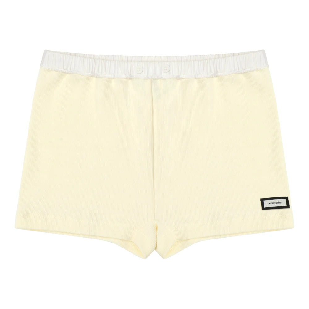 Entire Studios Vrouw Beige Korte Broeken Dames, S, Katoen, Lounge Short