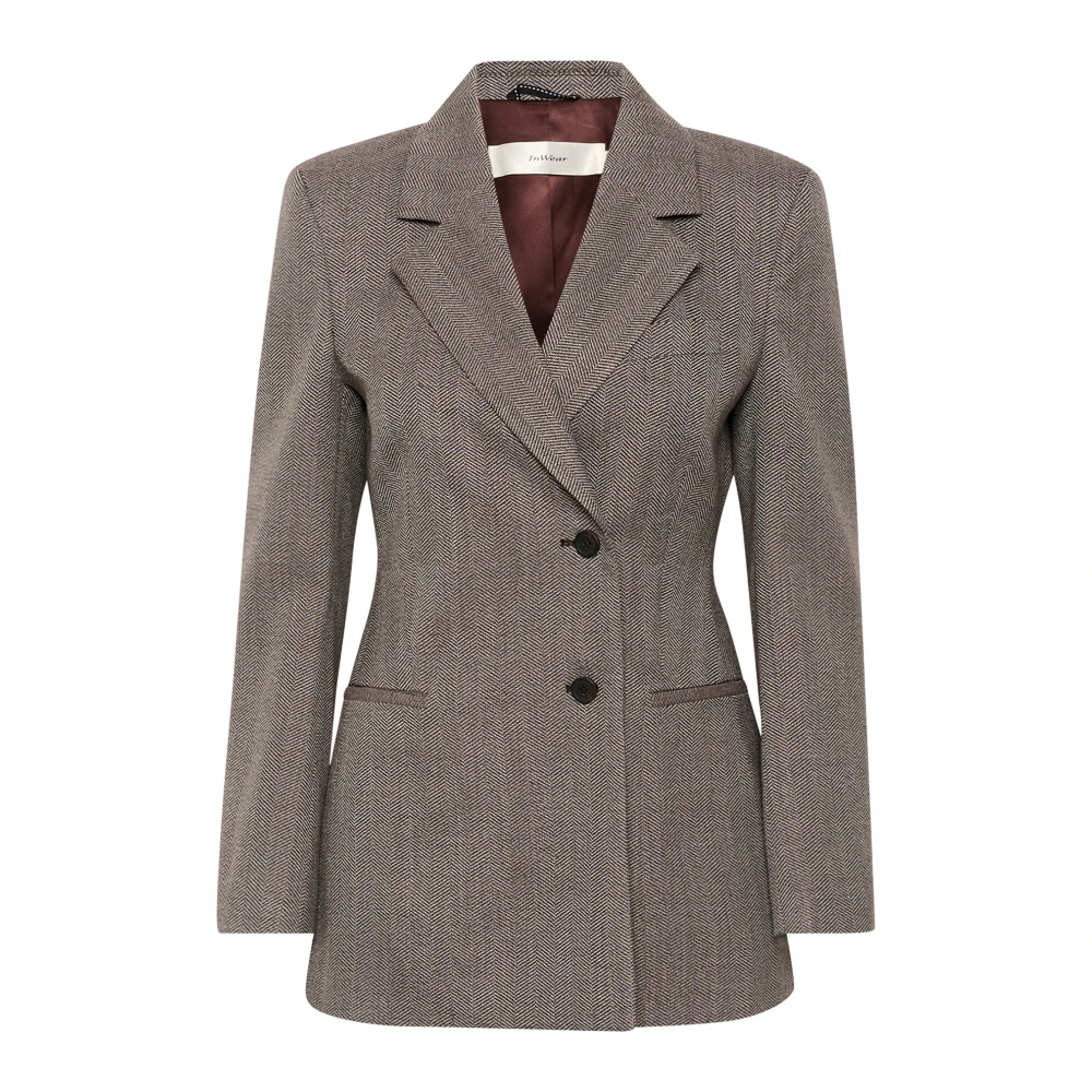 InWear Bruin Puce Blazer Jas Klassiek Vrouwelijk Brown Dames