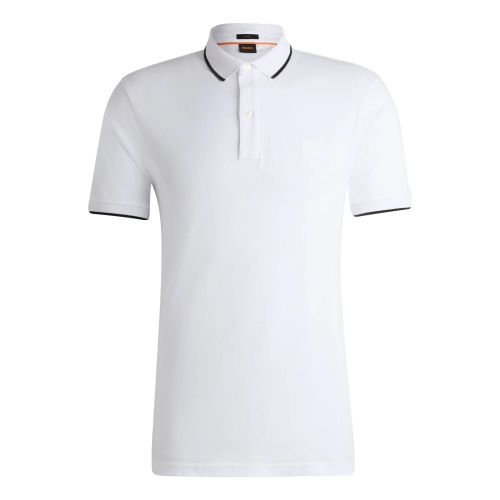 Boss Slim Fit Polo Shirt White Heren