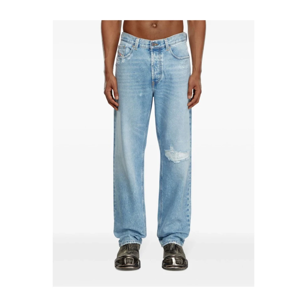 Diesel Blauwe Losse Regular Straight Jeans Blue Heren