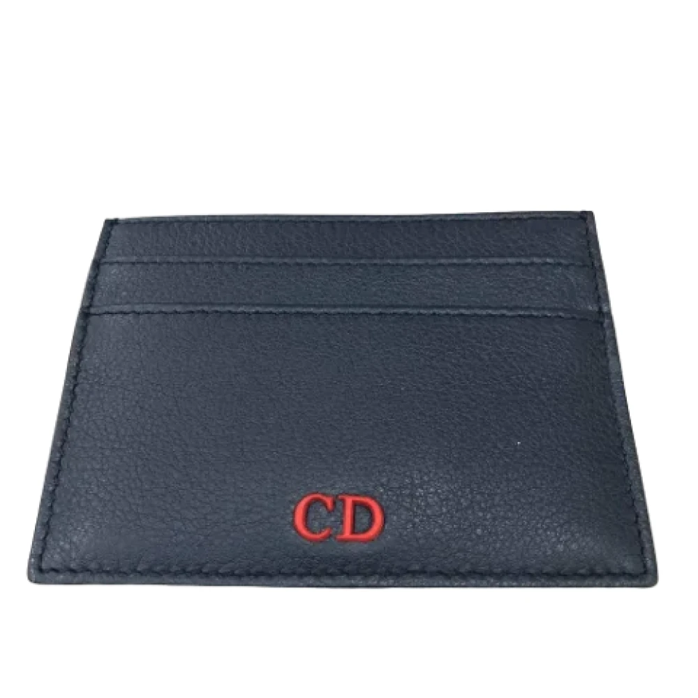 Dior Vintage Pre-owned Leather home-office Blue Heren