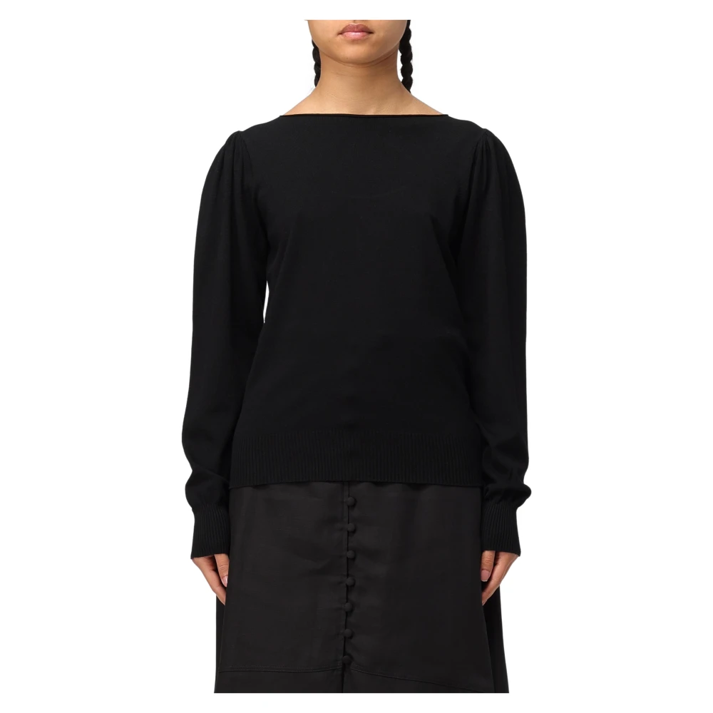 Twinset Zwarte Sweater met Uitgesneden Details Black Dames
