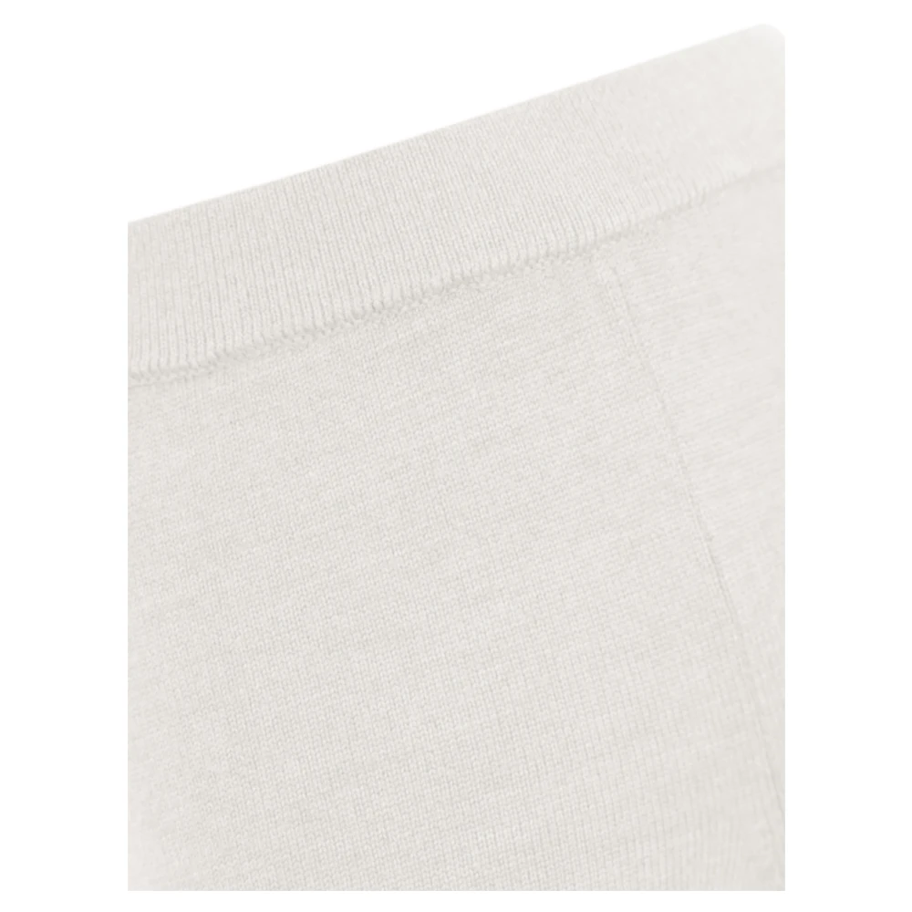 Max Mara Witte wollen rechte broek White Dames