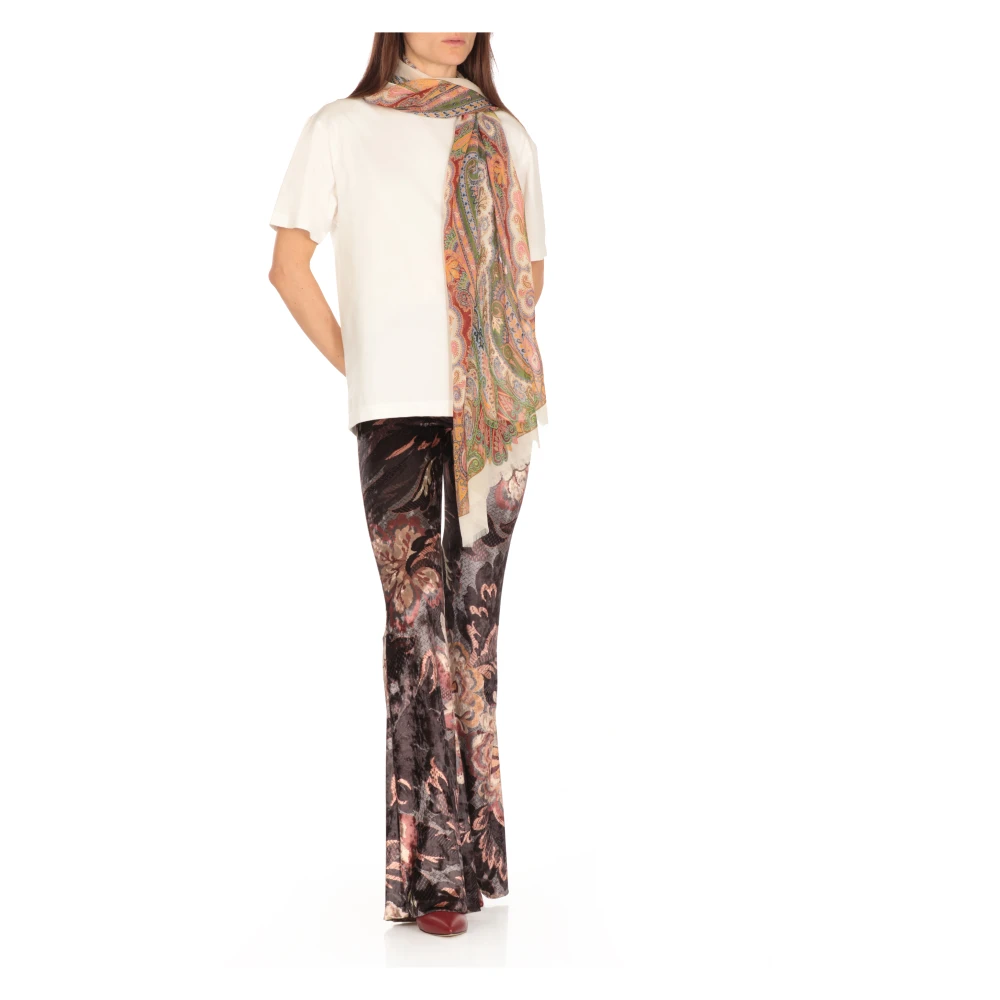 ETRO Paisley Print Kasjmier Zijden Sjaal Vrouw Multicolor Dames