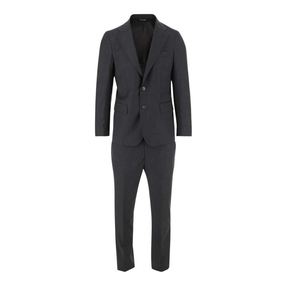Brian Dales Donkergrijs Stoffen Pak met Op Maat Gemaakte Broek Gray Heren