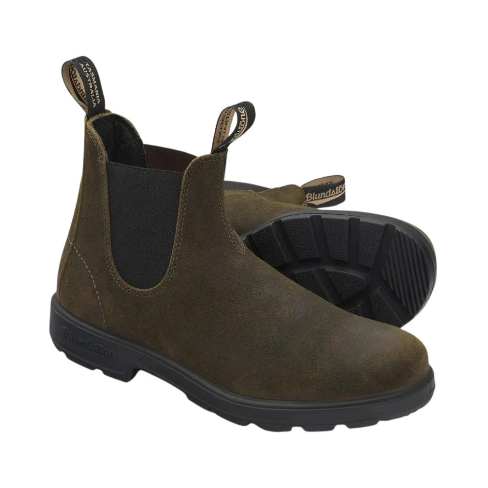 Blundstone Men's Green Chelsea Boots, 9 Uk, Suede Ankle Boots