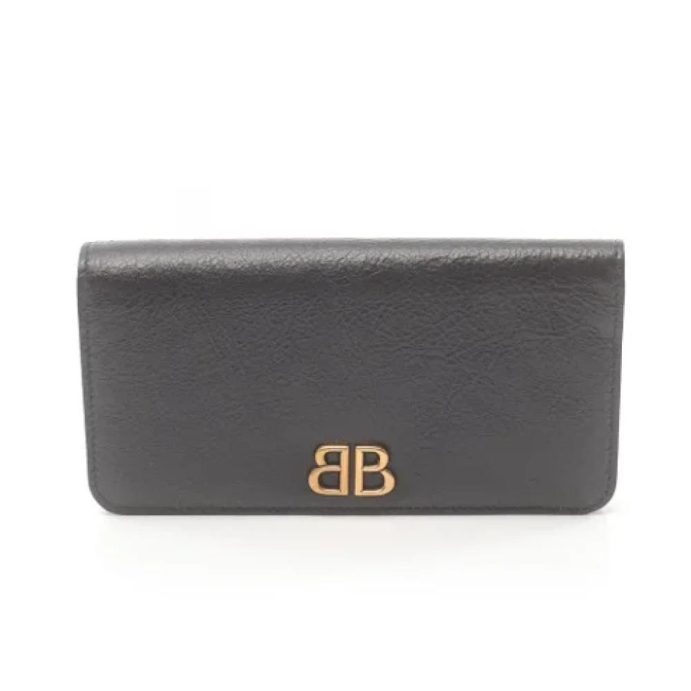 Balenciaga Vintage Pre-owned Leather wallets Black Dames