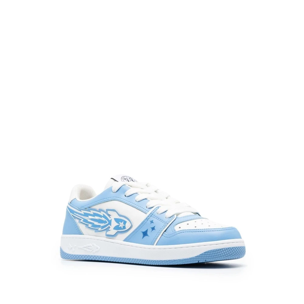 Enterprise Japan Gepaneleerde Leren Sneakers White Heren
