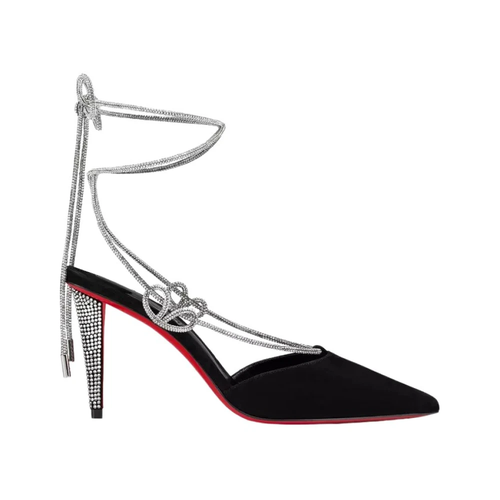 Christian Louboutin Limited Edition Astrid Lace Strass Hoge Hak Sandalen Black Dames