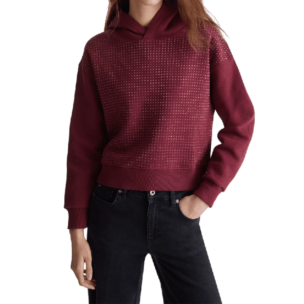 Liu Jo Hoodie met Wine Strass Red Dames