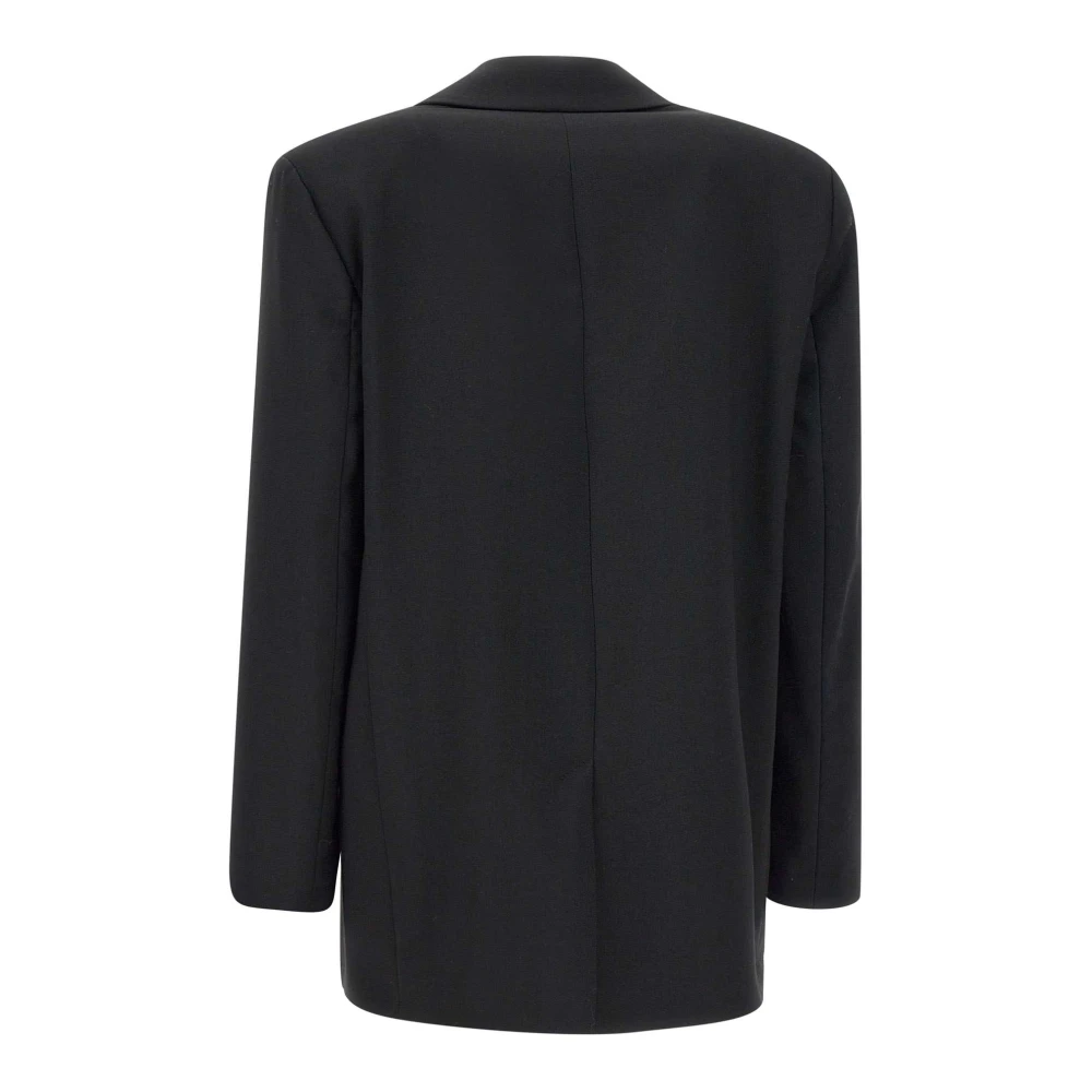 Kaos Zwarte blazer met revers en uitsparingen Black Dames