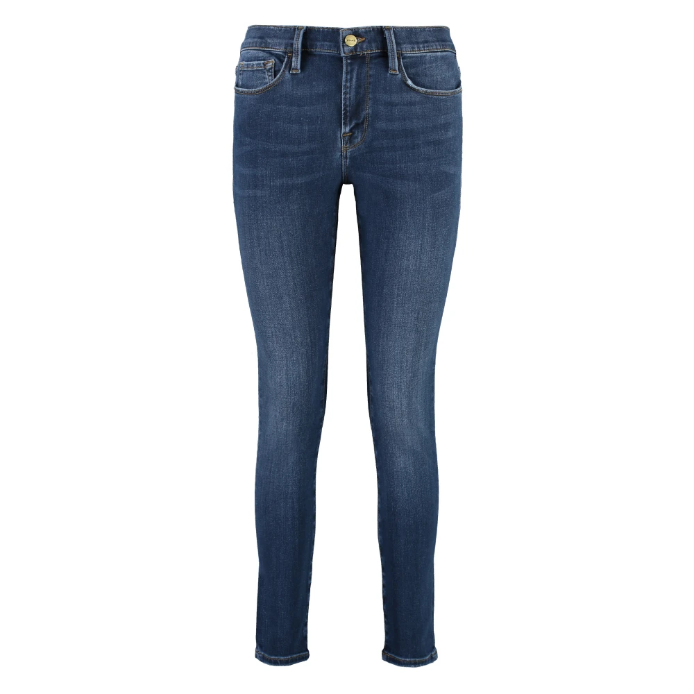 Frame Skinny De Jeanne Jeans met Contraststiksels Blue Dames