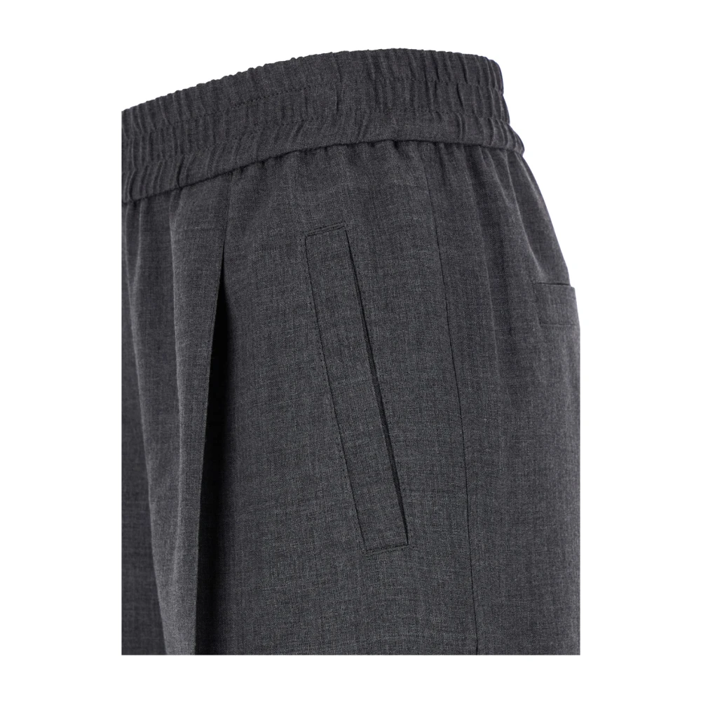 BRUNELLO CUCINELLI Elastische Riem Grijze Broek Gray Dames