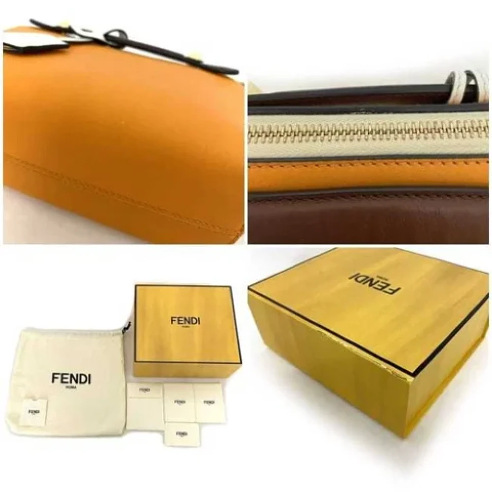 Fendi Vintage Pre-owned Leather shoulder-bags Brown Dames