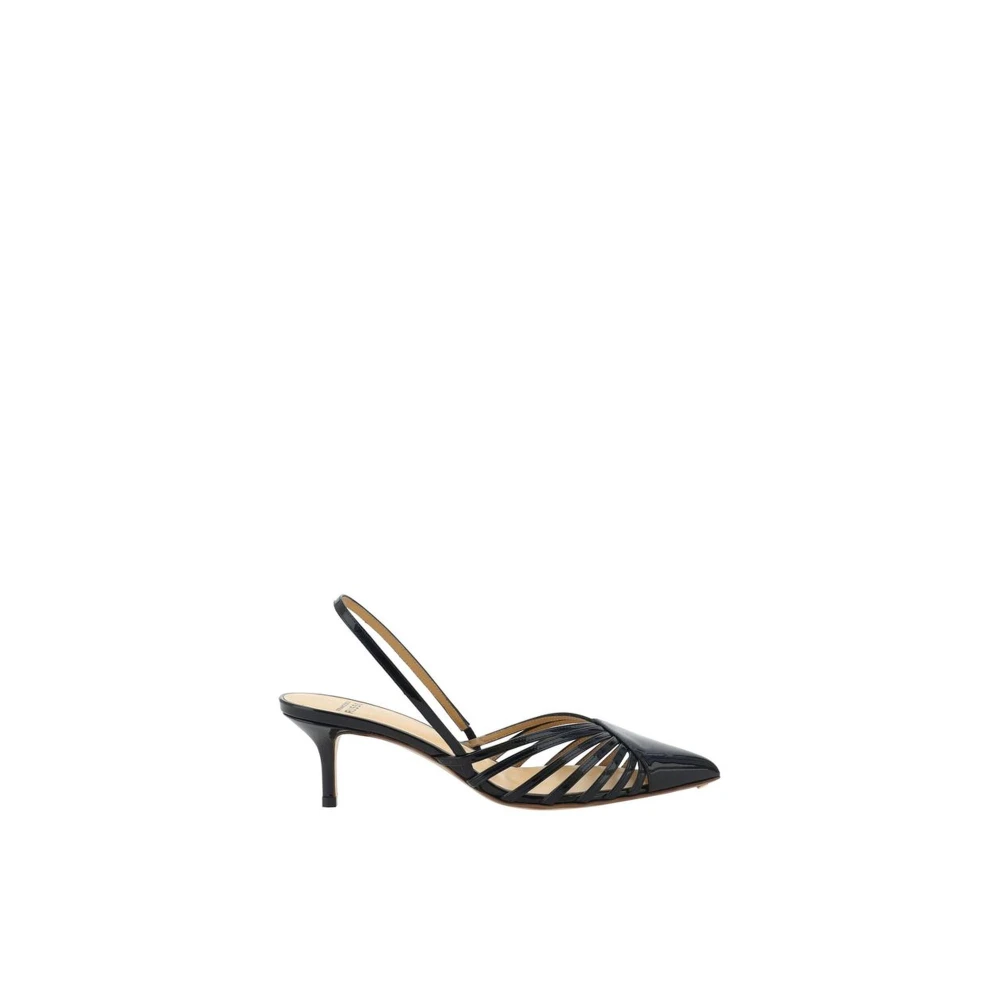 Patent Skinn Slingback Stiletto Pumps