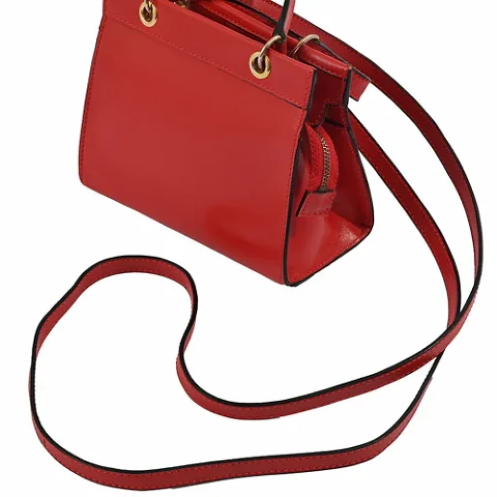 Celine Vintage Pre-owned Leather celine-bags Red Dames