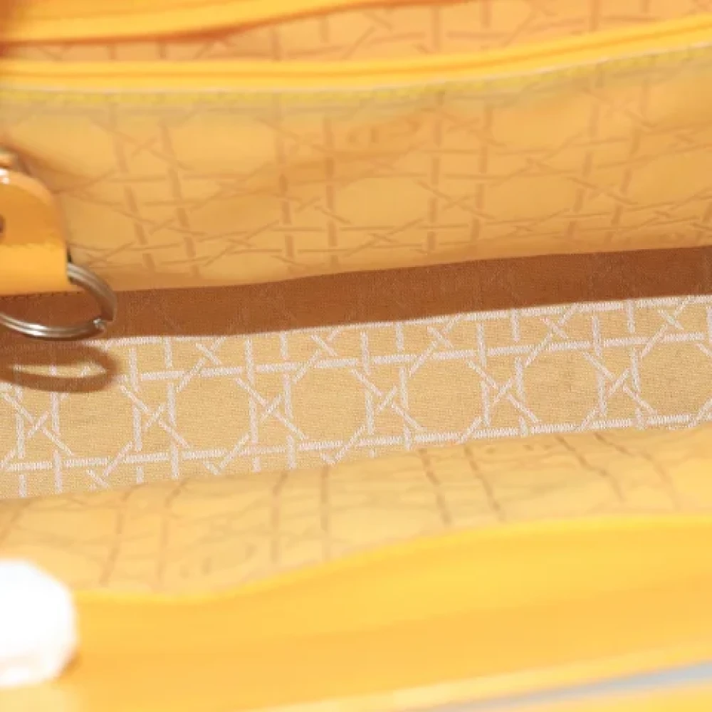 Dior Vintage Pre-owned Leather dior-bags Yellow Dames