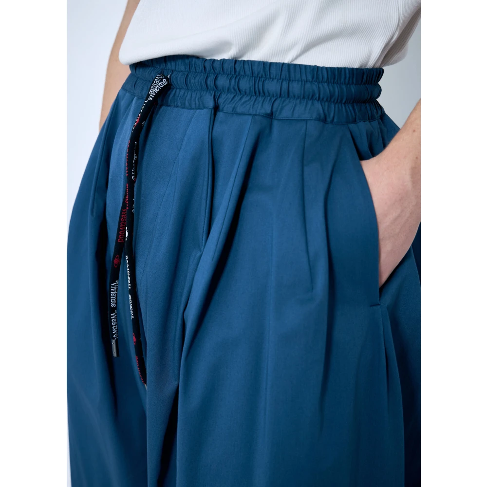 Vivienne Westwood Katoenen Balloon Broek Trekkoord Tailleband Blue Heren