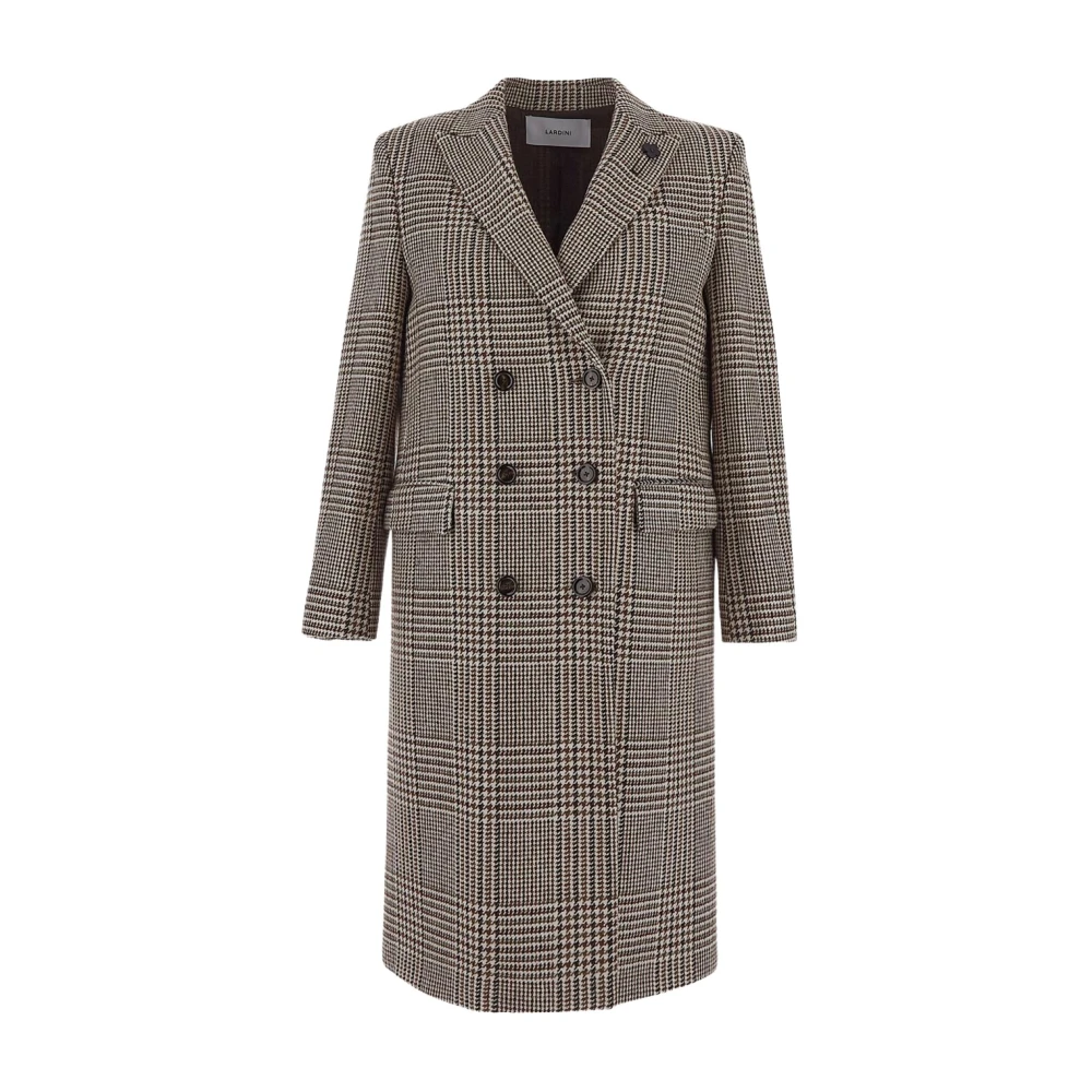 Lardini Dubbel Breasted Wol Vrouw Jas Beige Dames