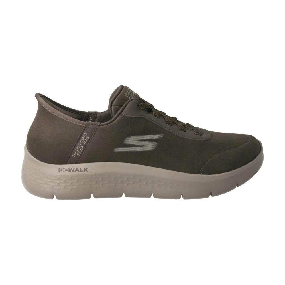 Skechers Mannelijk Bruin E Flex Gebreide Sneaker