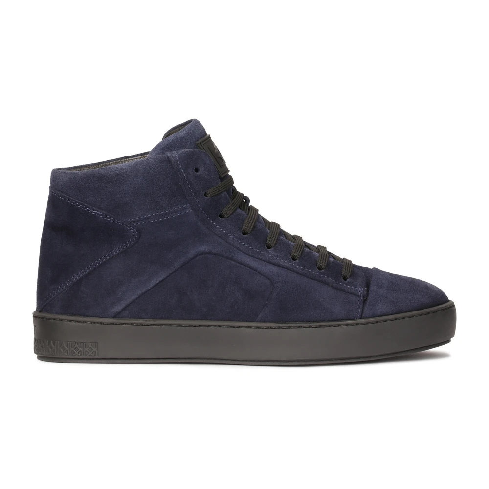 Kazar Donkerblauwe sneakers met hoge vetersluiting Heren Schoenen