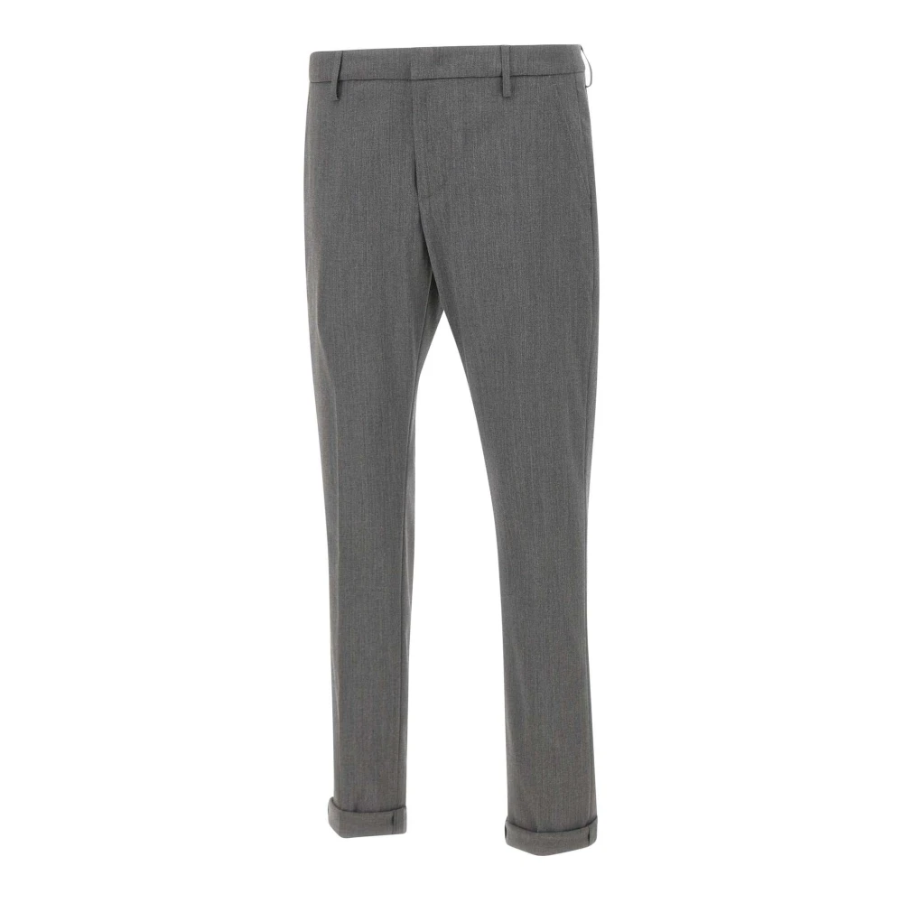 Dondup Men's Gray Slim-Fit Trousers, W36, Gaubert Trousers
