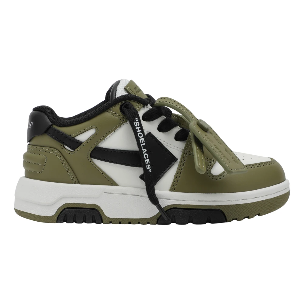 Off White Låg Topp Sneaker i Svart Green, Unisex