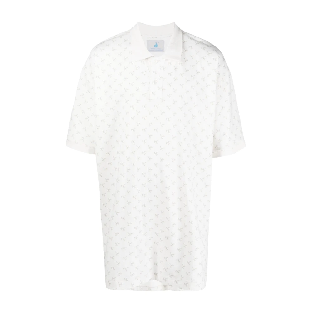 Chloé Polo Shirt met Bloemenprint White Heren