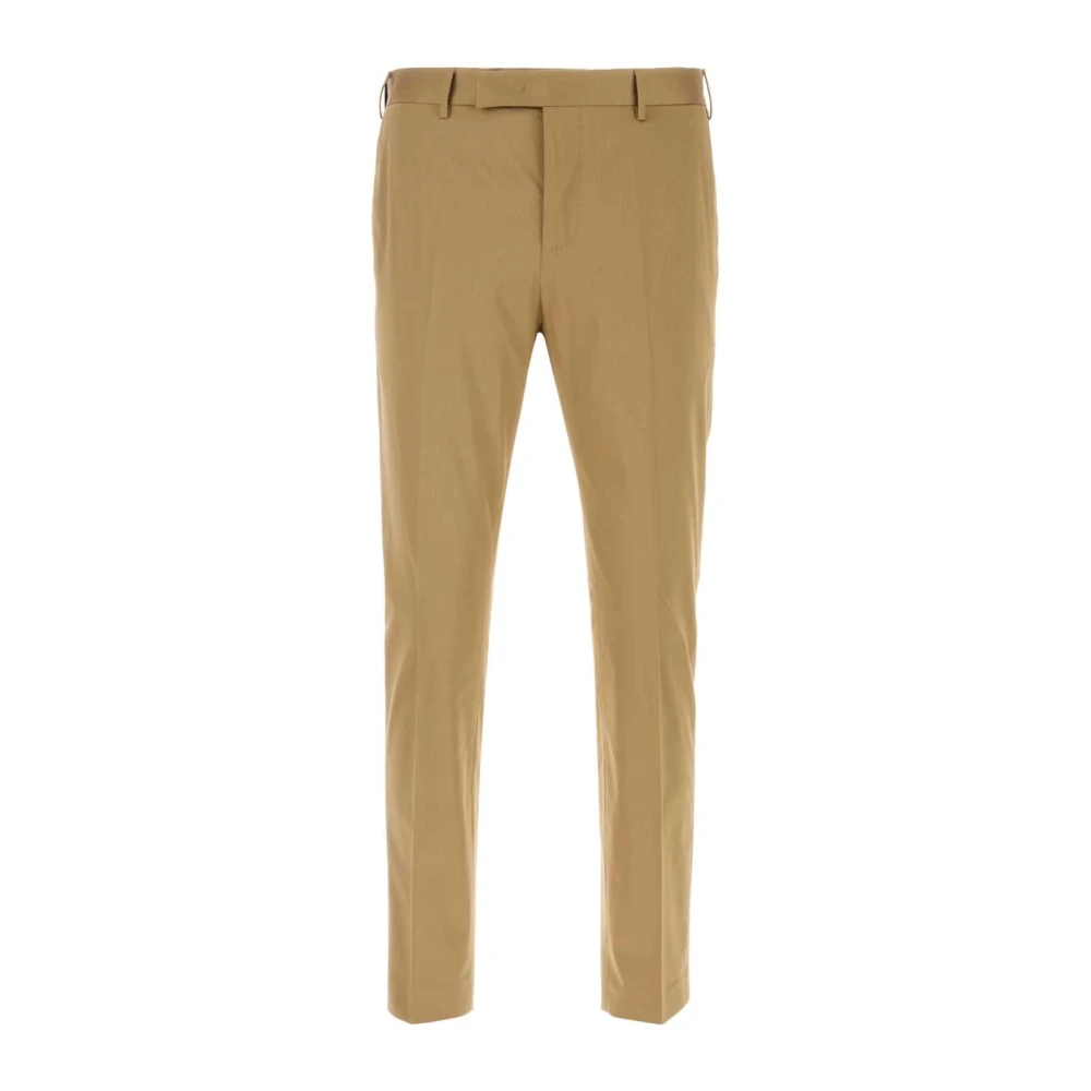 Pt Torino Herr Brun Byxor L, Bomull, Stretch Cotton Camel Pant