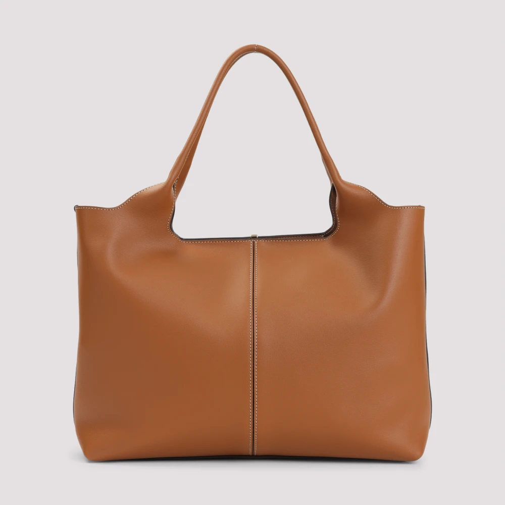 TOD'S Chique Nude Shopper Tas Brown Dames