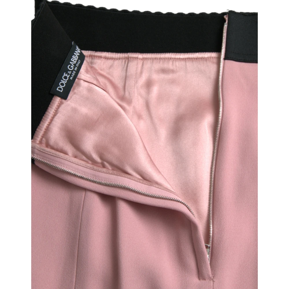 Dolce & Gabbana Elegante roze kokerrok met hoge taille Pink Dames