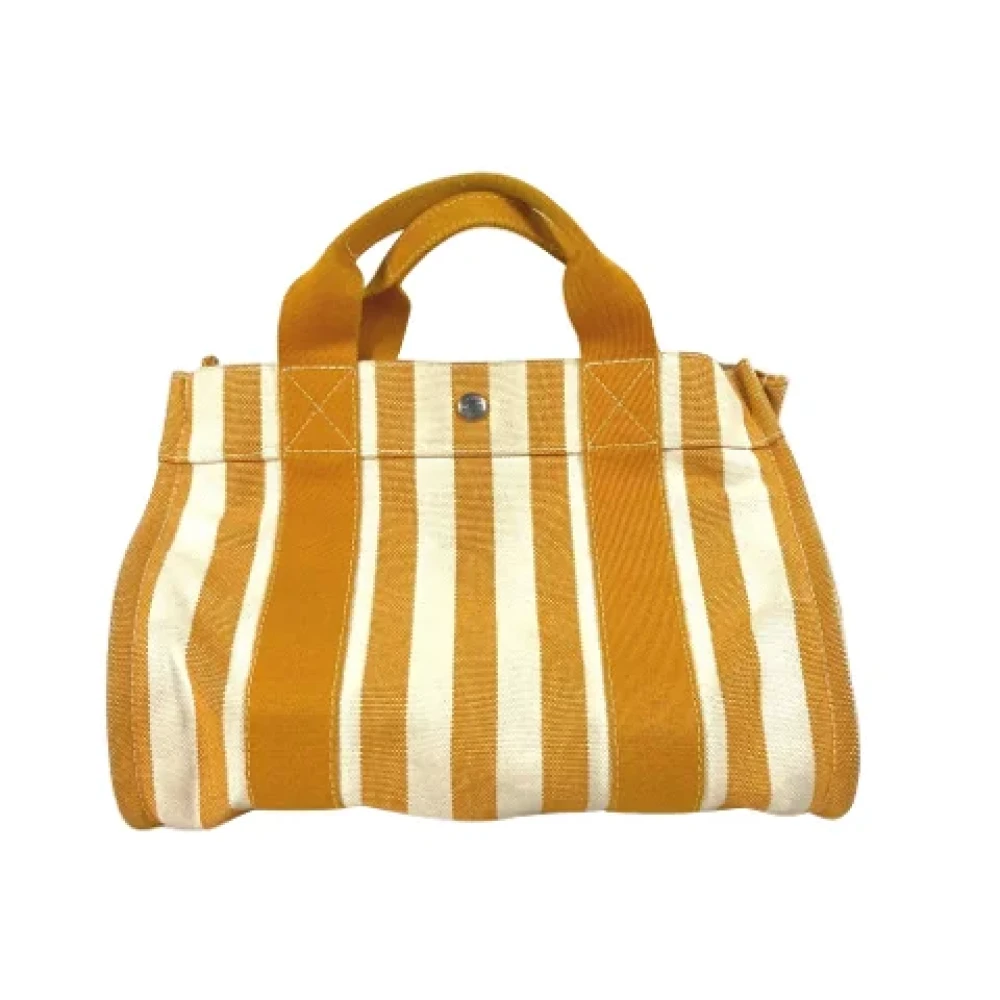Hermès Vintage Pre-owned Canvas handbags Orange Dames