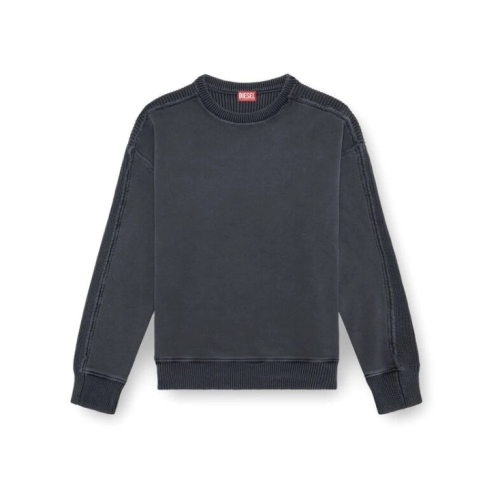 Diesel Men's Gray Round Neck T-Shirt - Sweatshirts - Xl - Sweatshirts & Hoodies