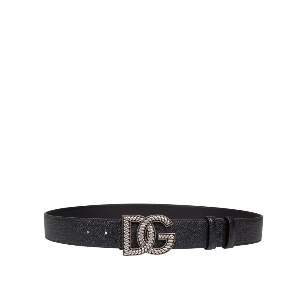 Dolce & Gabbana Men's Black Calfskin Belt