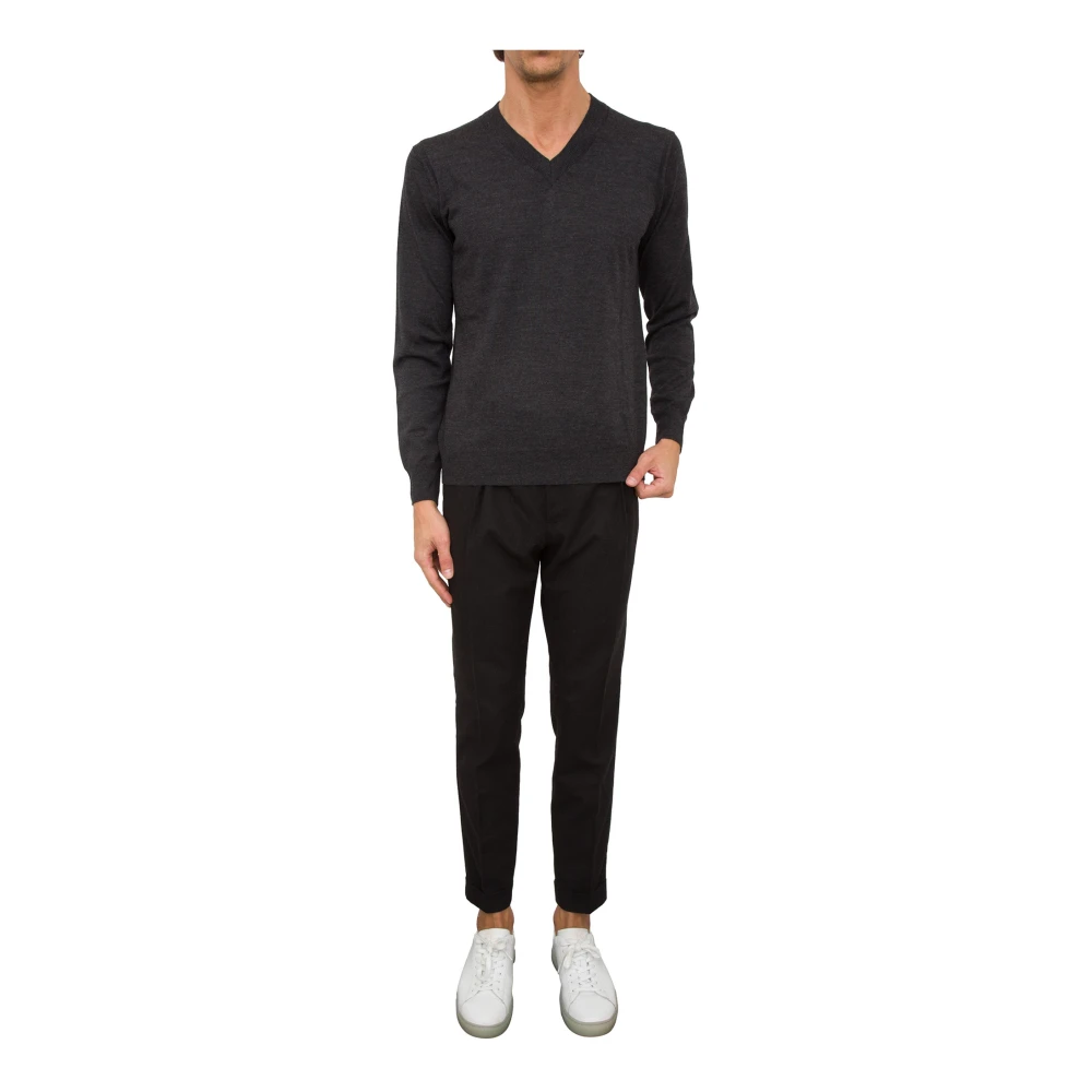 Paolo Pecora Grijze Pullover Sweater Gray Heren