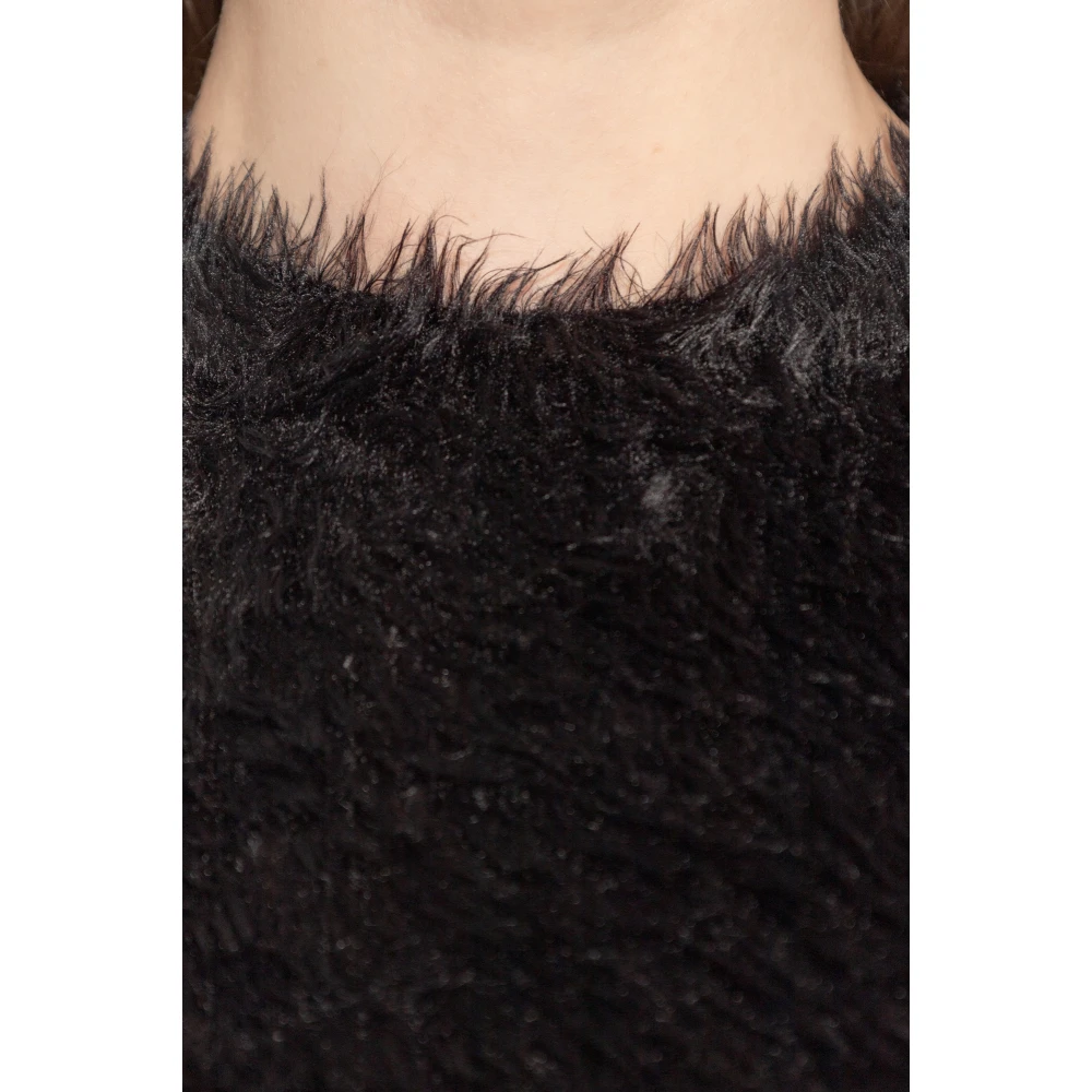 Balenciaga Trui met decoratieve rand Black Dames