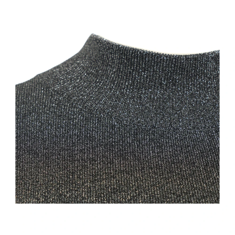 Michael Kors Zilveren Glitter Gebreide Jurk Elegante Stijl Gray Dames