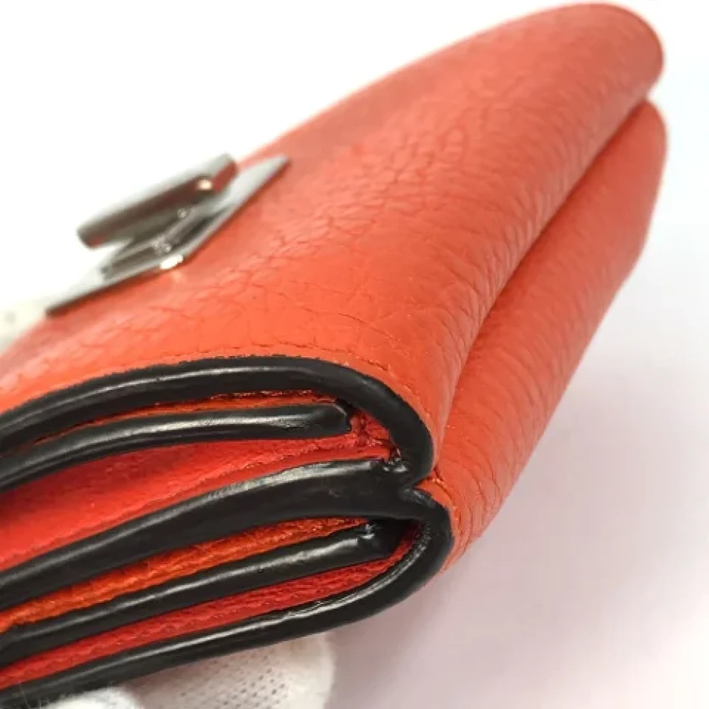 Fendi Vintage Pre-owned Leather wallets Orange Dames