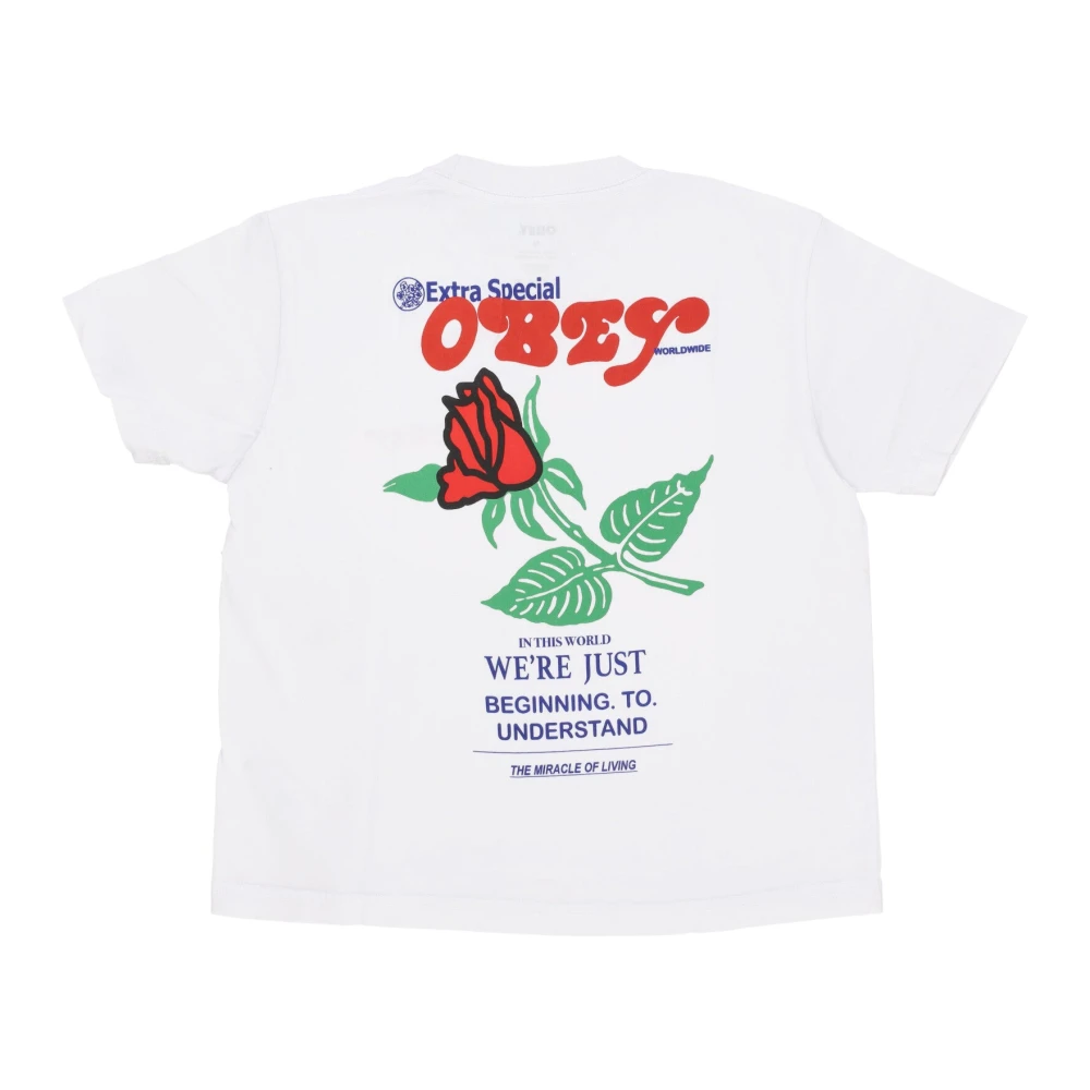 Obey Wit Tee met Levenwonder White Dames