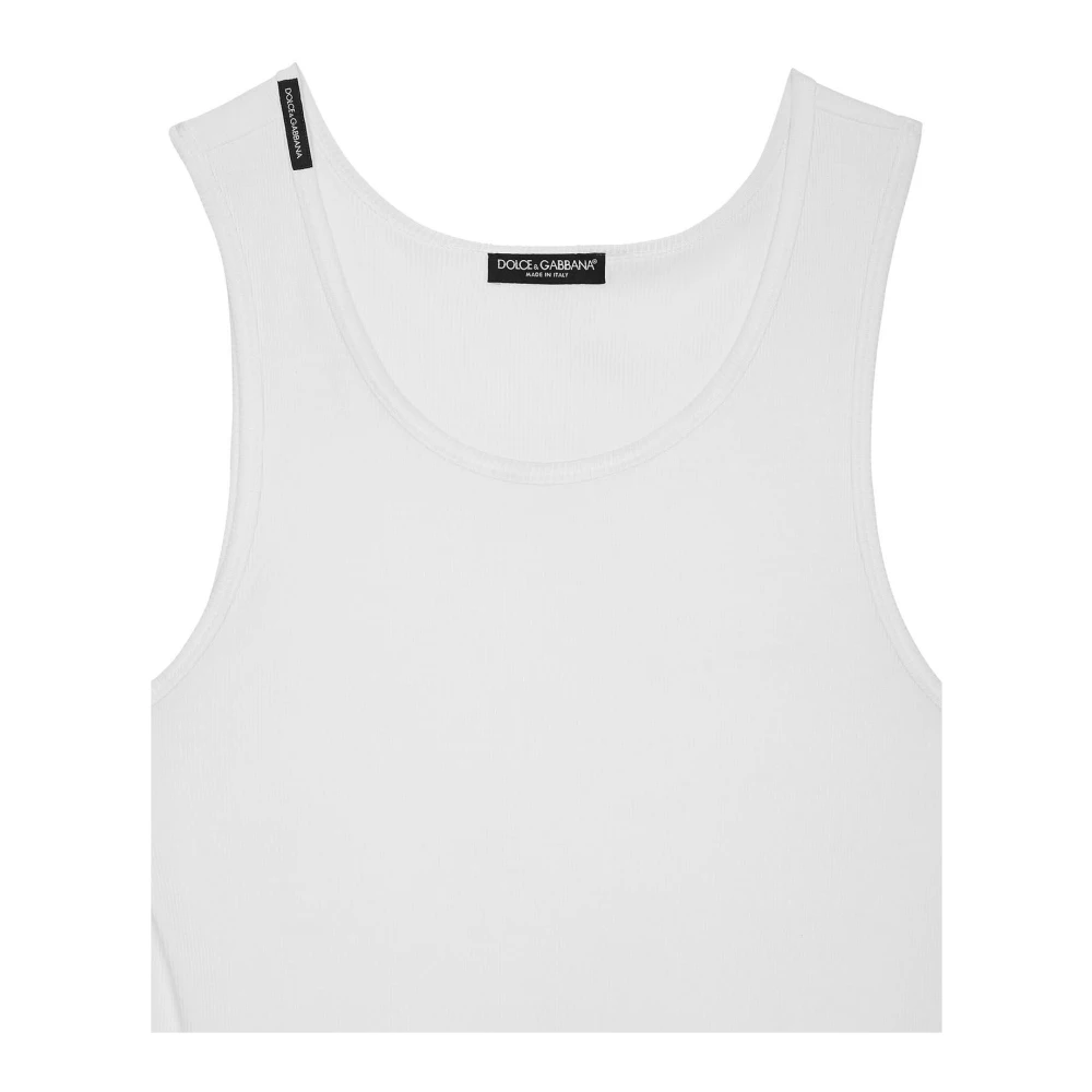 Dolce & Gabbana Tanktop met Canotta Stijl White Heren