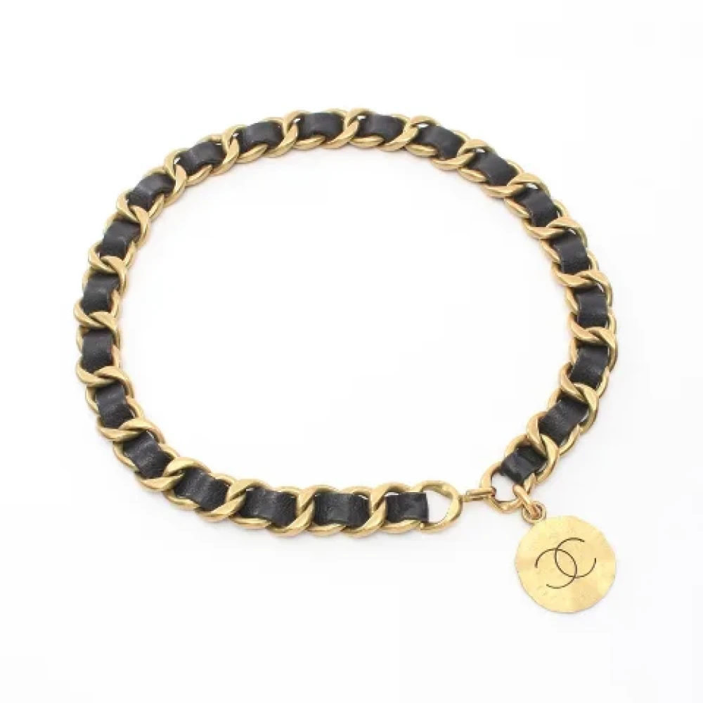 Chanel Vintage Pre-owned Leather belts Yellow Dames