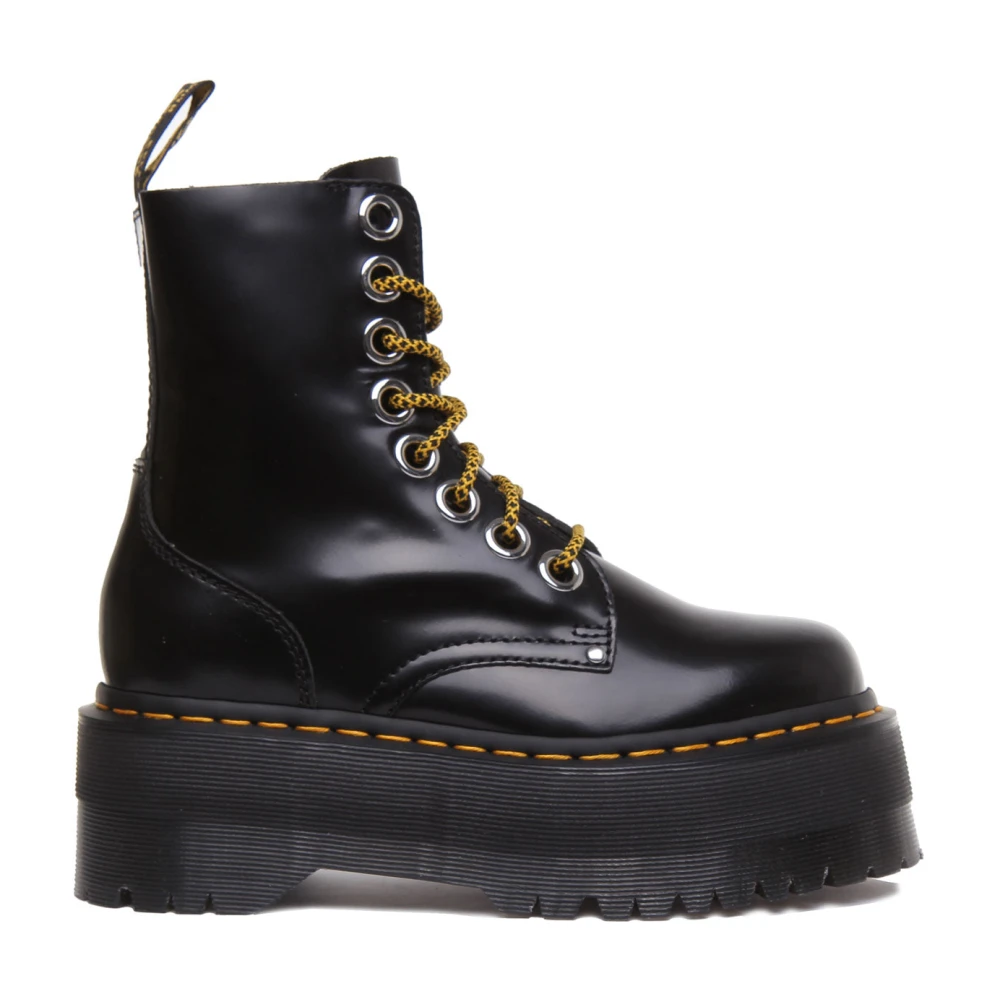 Dr. Martens Black Lace-Up Boots, Female, 7 Uk, Jadon Max Platform Boots